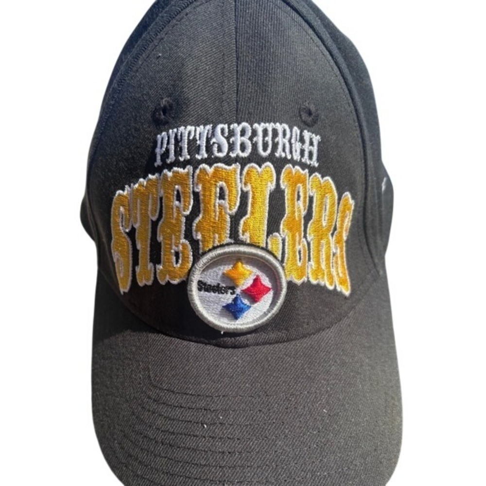 Pittsburgh Steelers Hat Mens OSFA Black Embroidered NFL Cap GREAT CONDITION